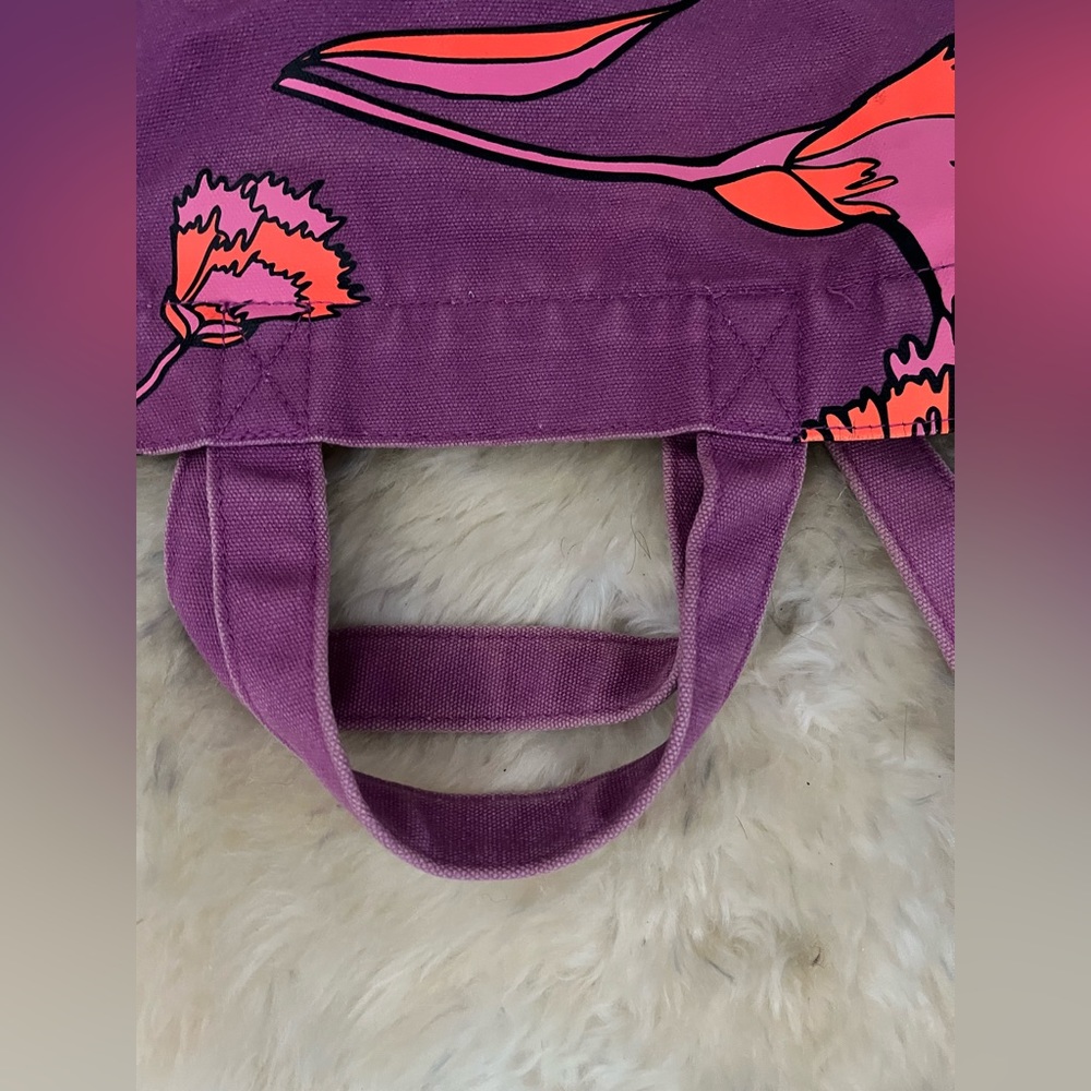 Jacobs"Marc Jacobs Purple Multi-Purpose Canvas Reusable Tote Bag - Picture 10 of 11
